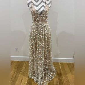 Altar'd State Cream Embroidered Dress